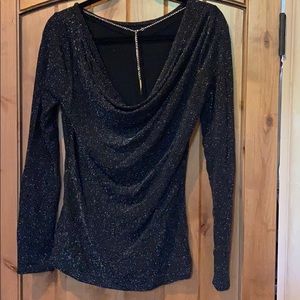 MICHAEL Michael Kors Sparkle Black Long Sleeve